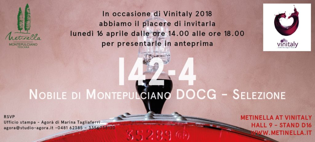 Metinella - Invito Vinitaly 2018