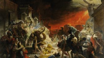 Karl Brjullov L’ultimo giorno di Pompei olio su tavola San Pietroburgo Hermitage